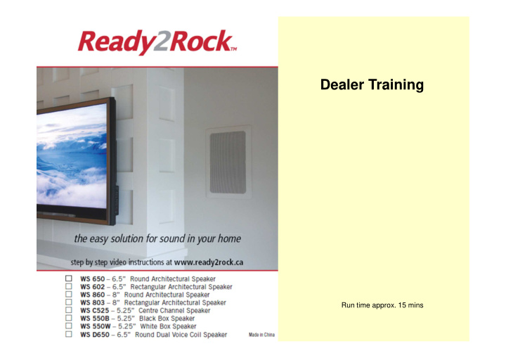 dealer training