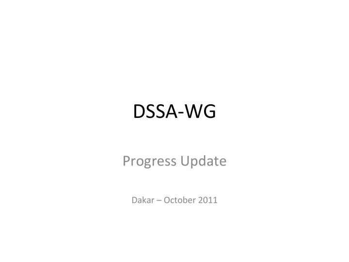 dssa wg