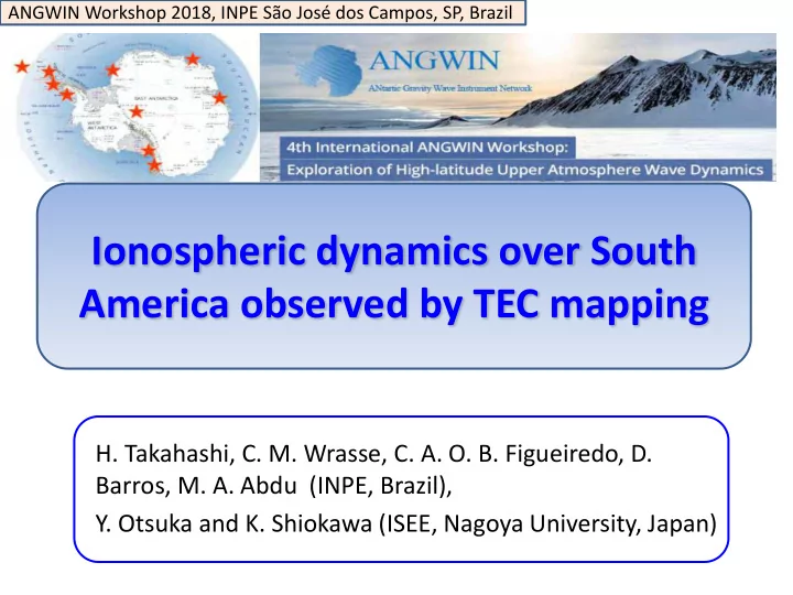 ionospheric dynamics over south