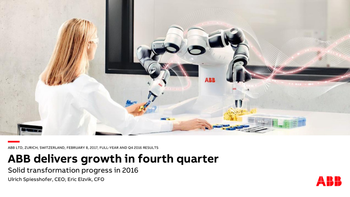 abb delivers growth in fourth quarter