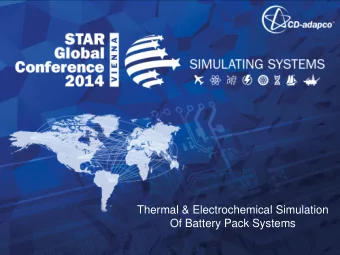 Thermal &amp; Electrochemical Simulation Of Battery Pack Systems  Agenda  Introduction  Electrode