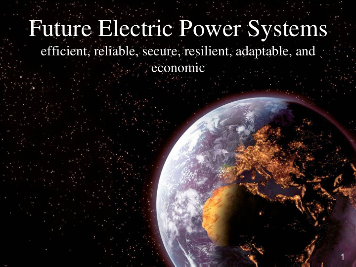 future electric power systems