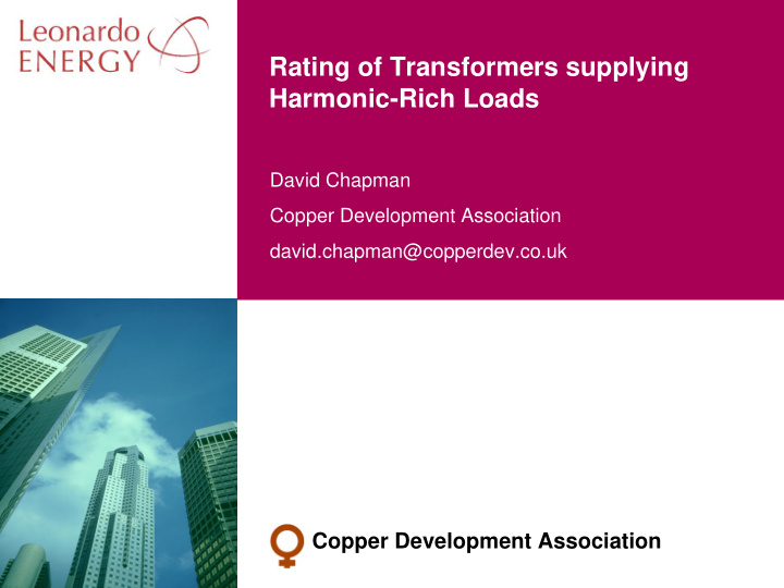 rating of transformers supplying harmonic rich loads