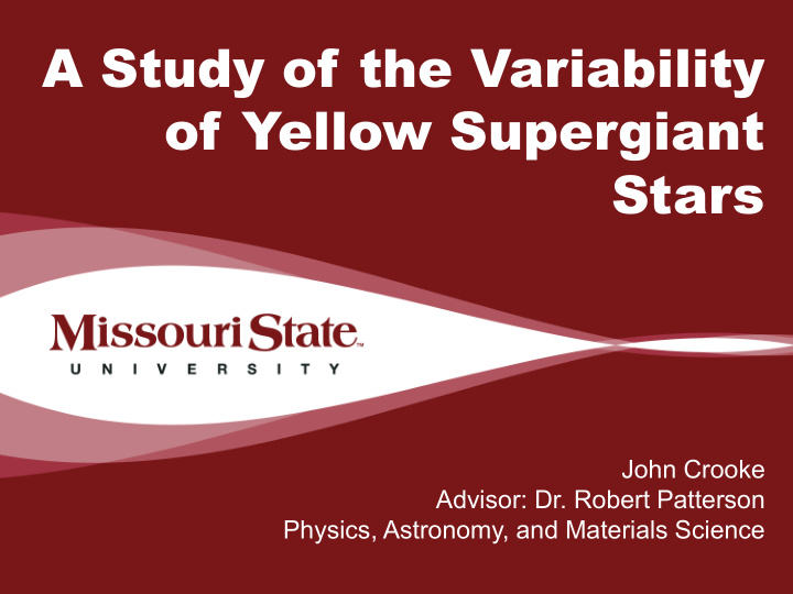 a study of the variability of yellow supergiant stars