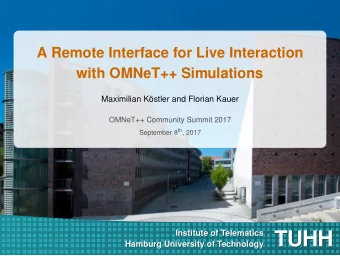 TUHH  TUHH  Hamburg University of Technology  Hamburg University of Technology  Motivation