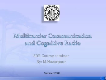 By: M.Nazarpour  Summer 2009  1  Introduction about  mc and OFDM  A Basic OFDM System Model