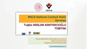 Horizon2020 Marie Skodowska -Curie Actions National Contact Point Programme Committee Member