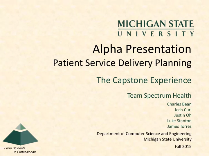 alpha presentation