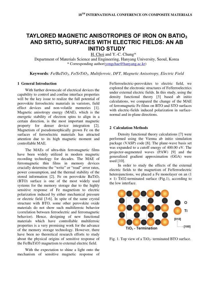 taylored magnetic anisotropies of iron on batio 3 and