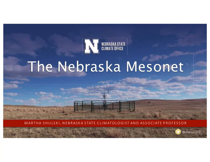 the nebraska mesonet