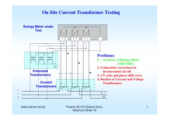 On Site Current Transformer Testing  Energy Meter under  Test  1  2  3  4  5  6  7  8  9  11  a  b