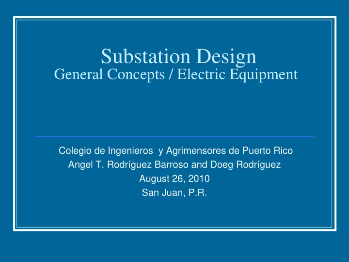 substation design