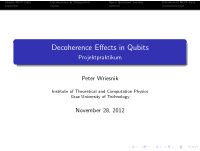 decoherence effects in qubits