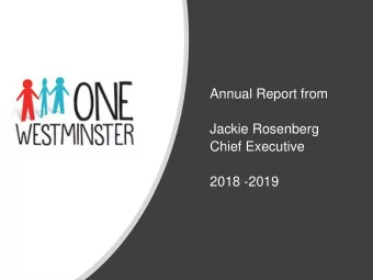 Annual Report from  Jackie Rosenberg  Chief Executive  2018 -2019  4 DBS and other  100 people