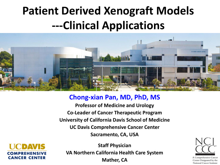 patient derived xenograft models clinical applications