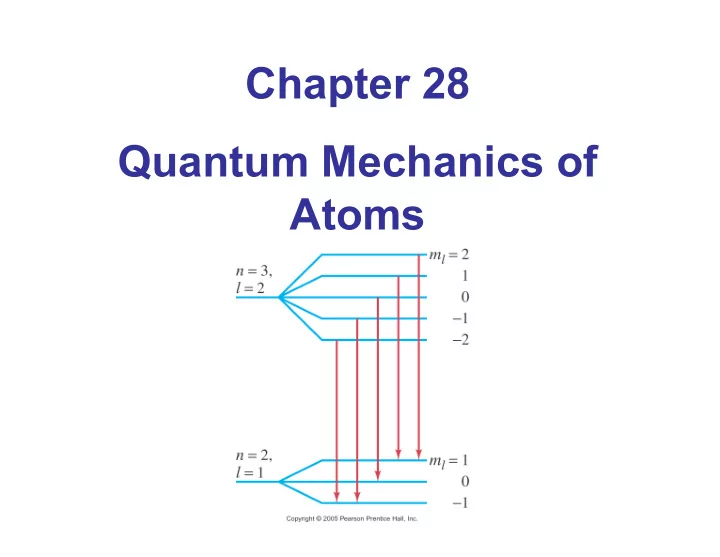 chapter 28 quantum mechanics of atoms 28 1 quantum