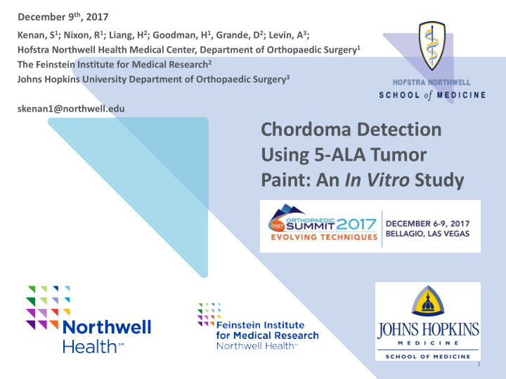 chordoma detection using 5 ala tumor paint an in vitro