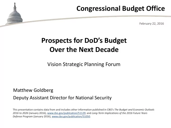 congressional budget office