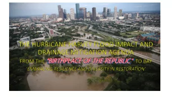 Executive Summary  The City of Pasadena Drainage and Flood Mitigation Program (Drainage Program)