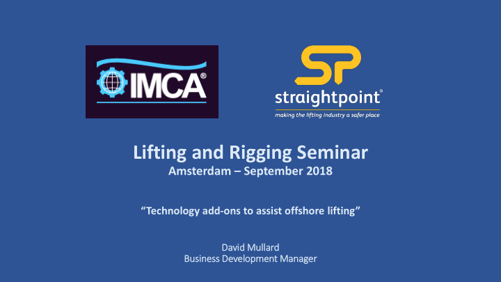 lifting and rigging seminar