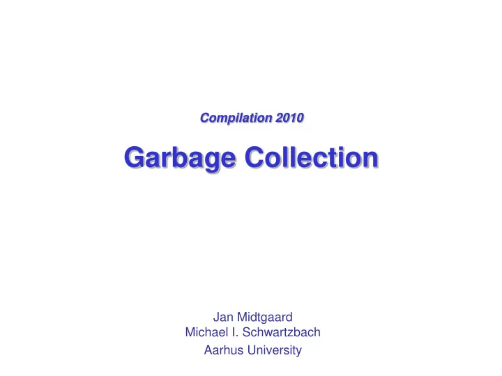 garbage collection