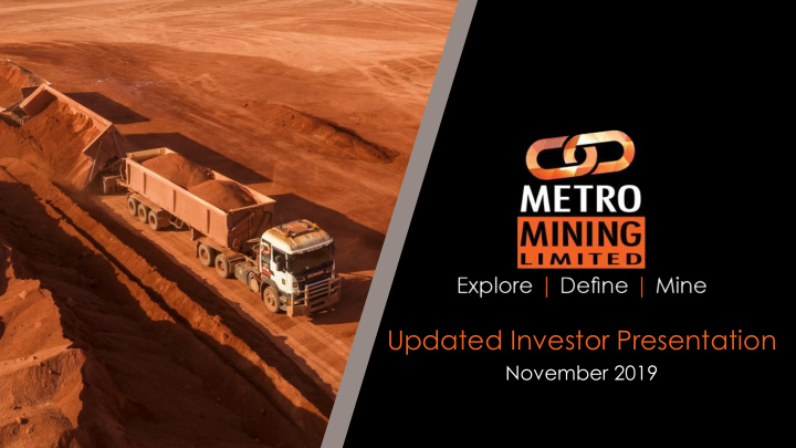 updated investor presentation noosa mining conference