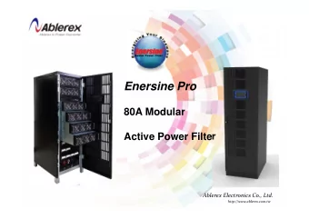 Enersine Pro  80A Modular  Active Power Filter  Ablerex Electronics Co., Ltd.