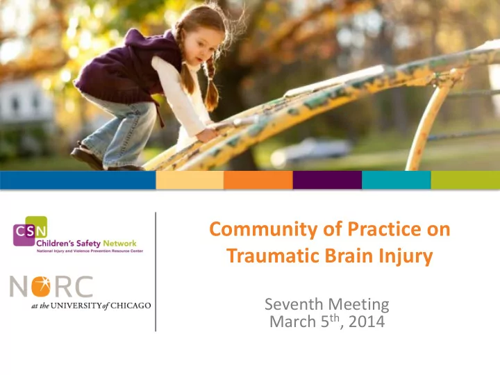 community of practice on traumatic brain injury