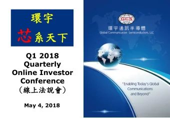 Disclaimer Statement  This presentation includes forward-looking statements. All statements,  other