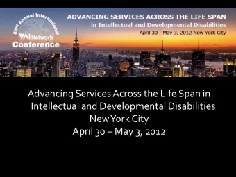 Sam Morgan - Project Director  Susanne Morrow - Project Coordinator  New York Deaf-Blind