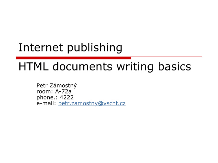 internet publishing html documents writing basics