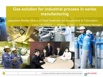 Gas solution for industrial process in series  manufacturing  Japanese Market status of Heat