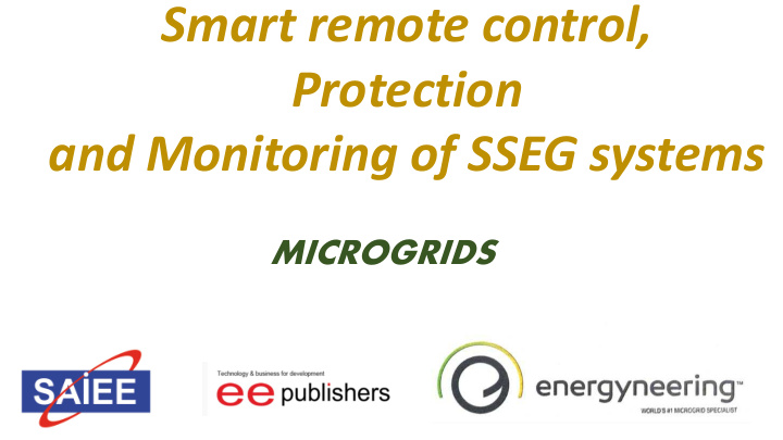 protection and monitoring of sseg systems