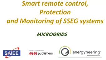 Protection  and Monitoring of SSEG systems  MICROGRIDS  Solar is the fastest-growing renewable
