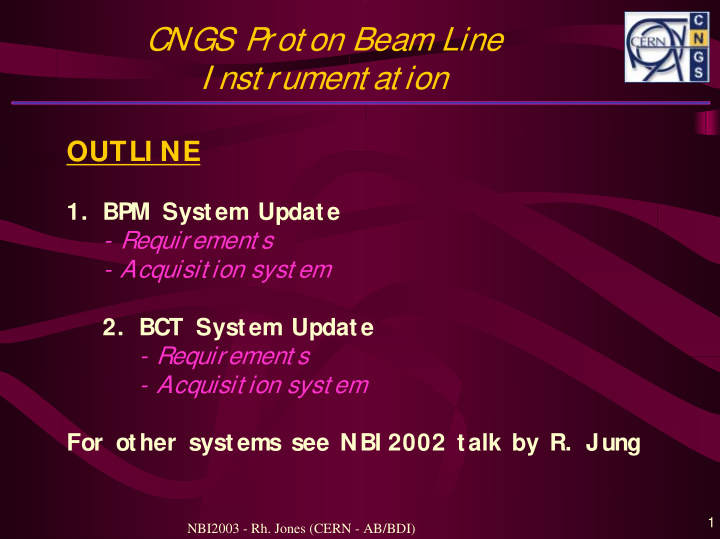 cngs prot on beam line i nst rument at ion