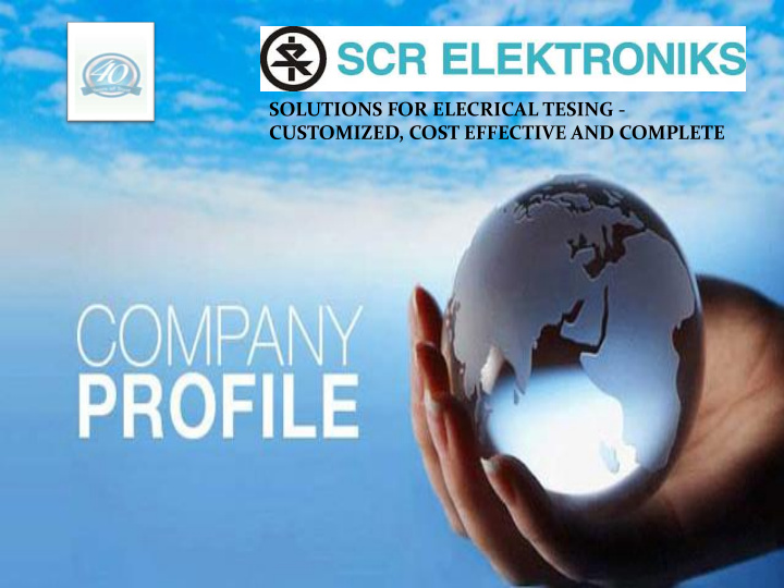 solutions for elecrical tesing customized cost effective