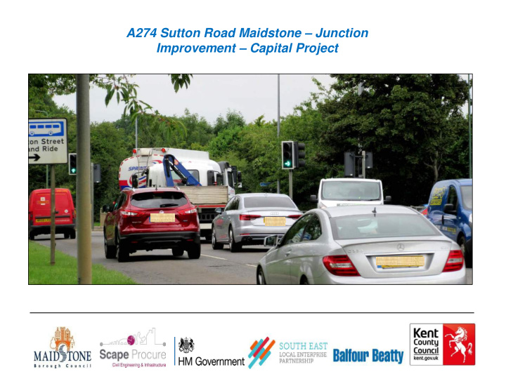 a274 sutton road maidstone junction improvement capital