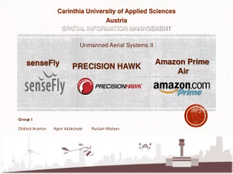 Amazon Prime  senseFly  PRECISION HAWK  Air  Group I  Dilshod Ikramov       Agne Valukonyte