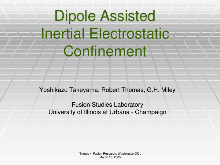 dipole assisted dipole assisted inertial electrostatic