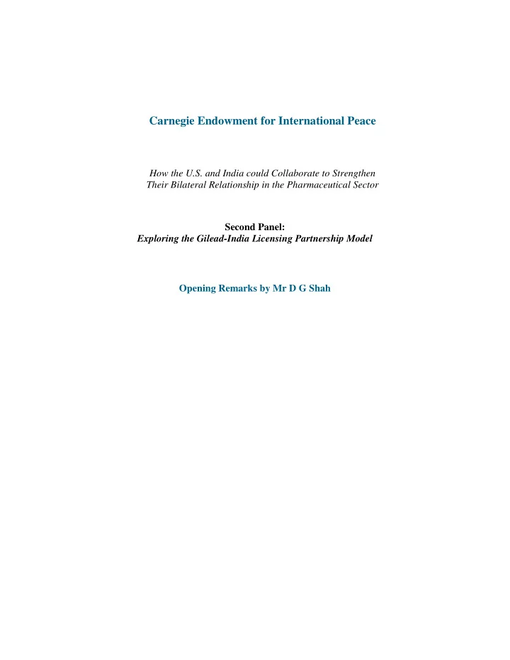 carnegie endowment for international peace