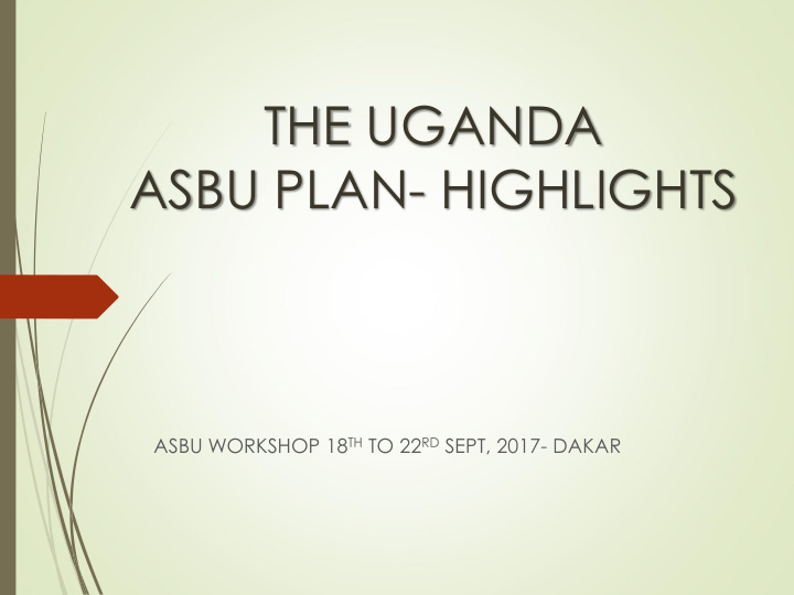 asbu plan highlights