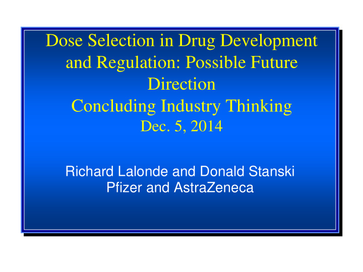 richard lalonde and donald stanski pfizer and astrazeneca