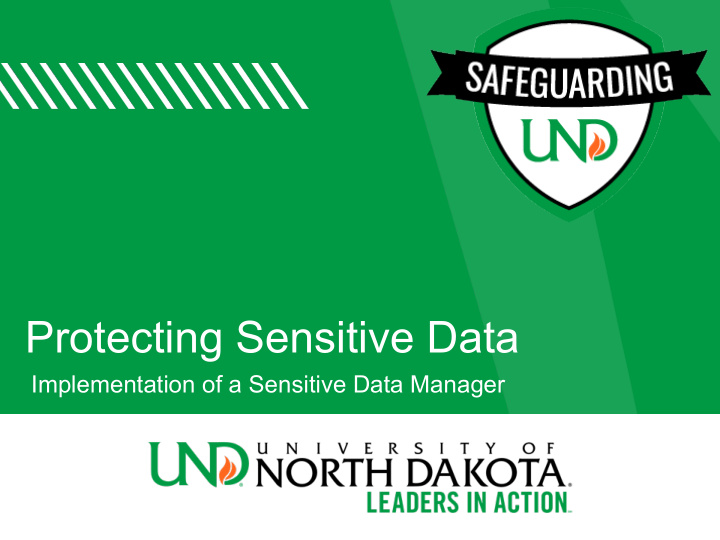 protecting sensitive data