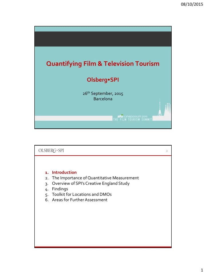 quantifying film television tourism