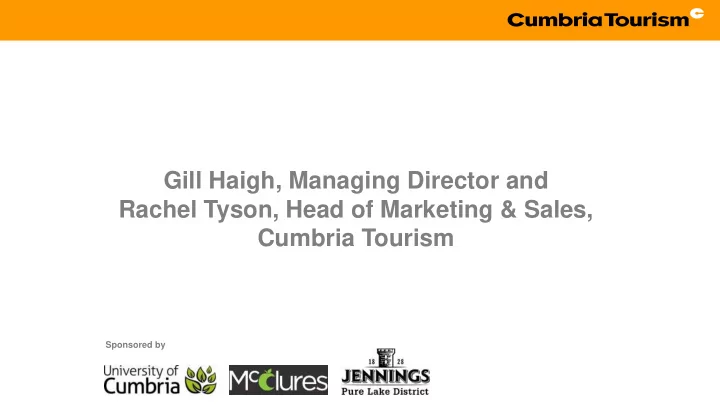 gill haigh managing director and rachel tyson head of