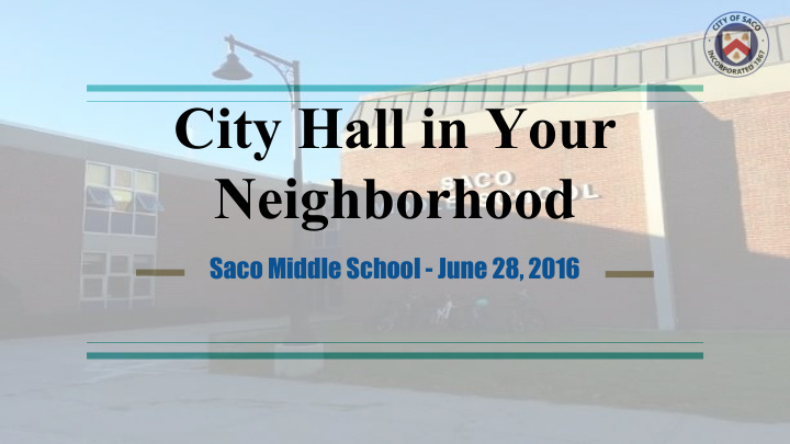 city hall in your neighborhood