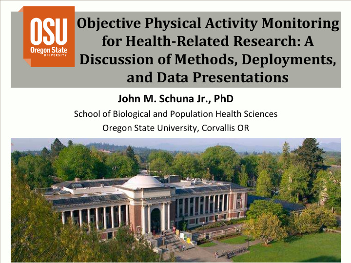 objective physical activity monitoring for health related