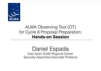 Daniel Espada  East Asian ALMA Regional Center  Specially Appointed Associate Professor  Download