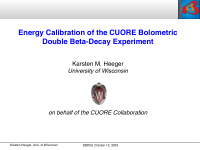 energy calibration of the cuore bolometric