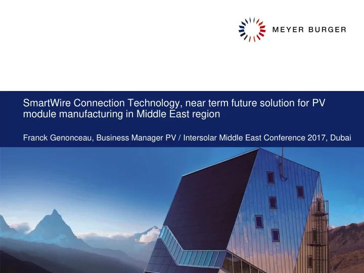 module manufacturing in middle east region